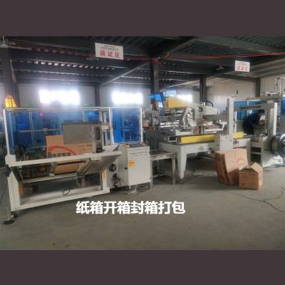 天津厂家直销包装机械包装设备 护肤品类纸箱封箱捆扎包装线价格 中国供应商